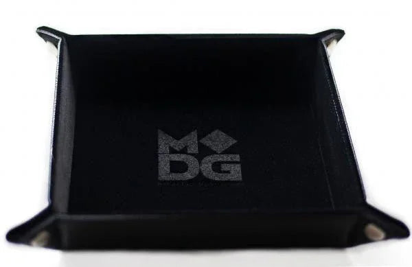 VR-81337 MDG Velvet Folding Dice Tray - Black (10"x10") - FanRoll by Metallic Dice Games - Titan Pop Culture