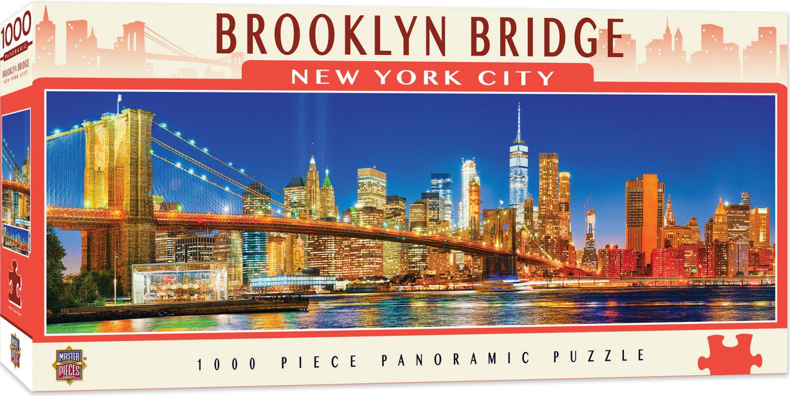 VR-81459 Masterpieces Puzzle City Panoramic Brooklyn Bridge, NYC Puzzle 1,000 pieces - Masterpieces - Titan Pop Culture