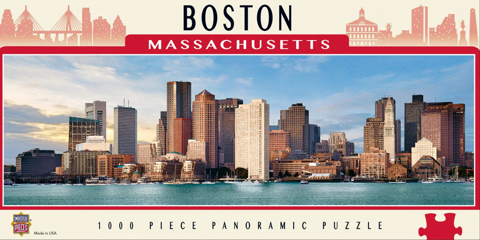 Masterpieces Puzzle City Panoramic Boston Puzzle 1