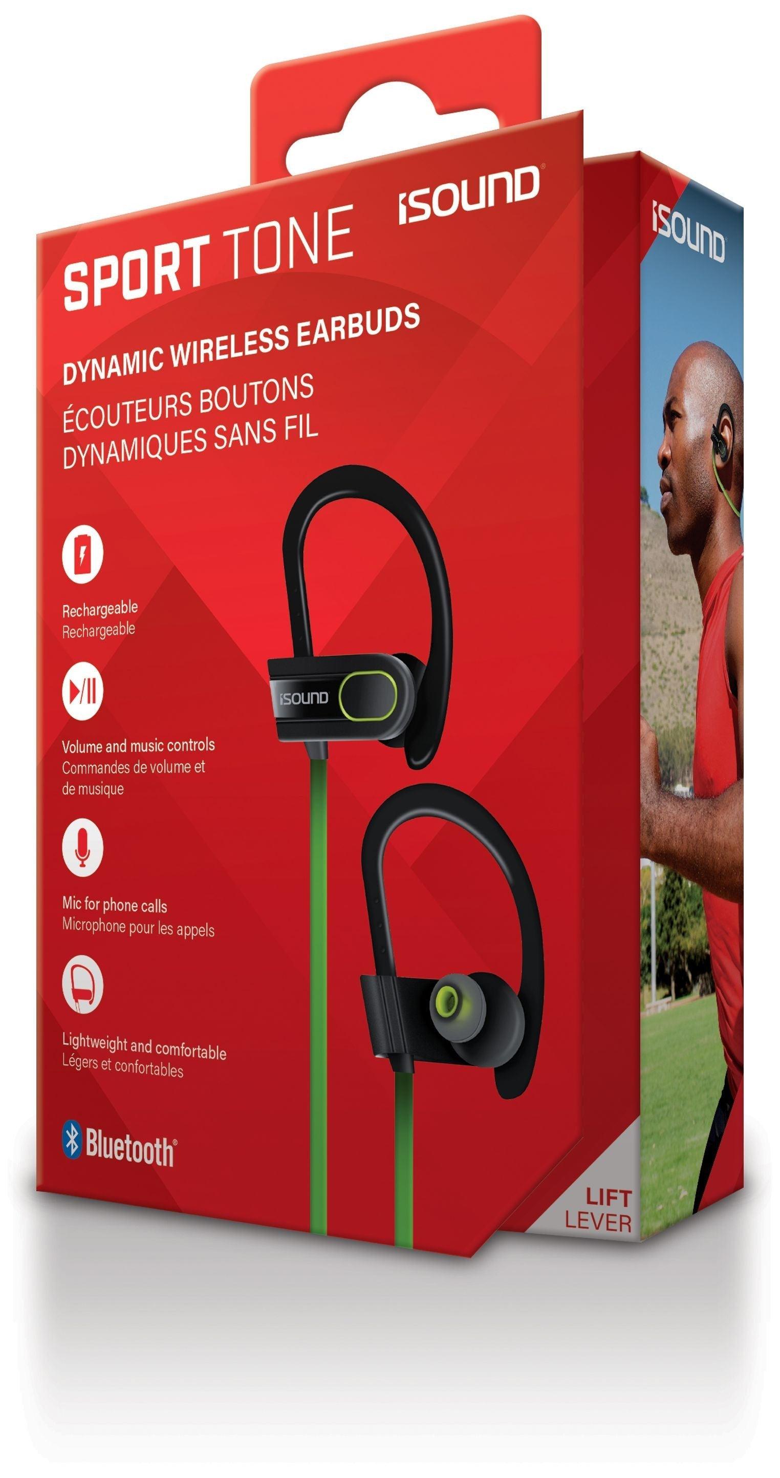 VR-83780 iSound Bluetooth Sport Tone Earbuds - Green/Black - iSOUND - Titan Pop Culture