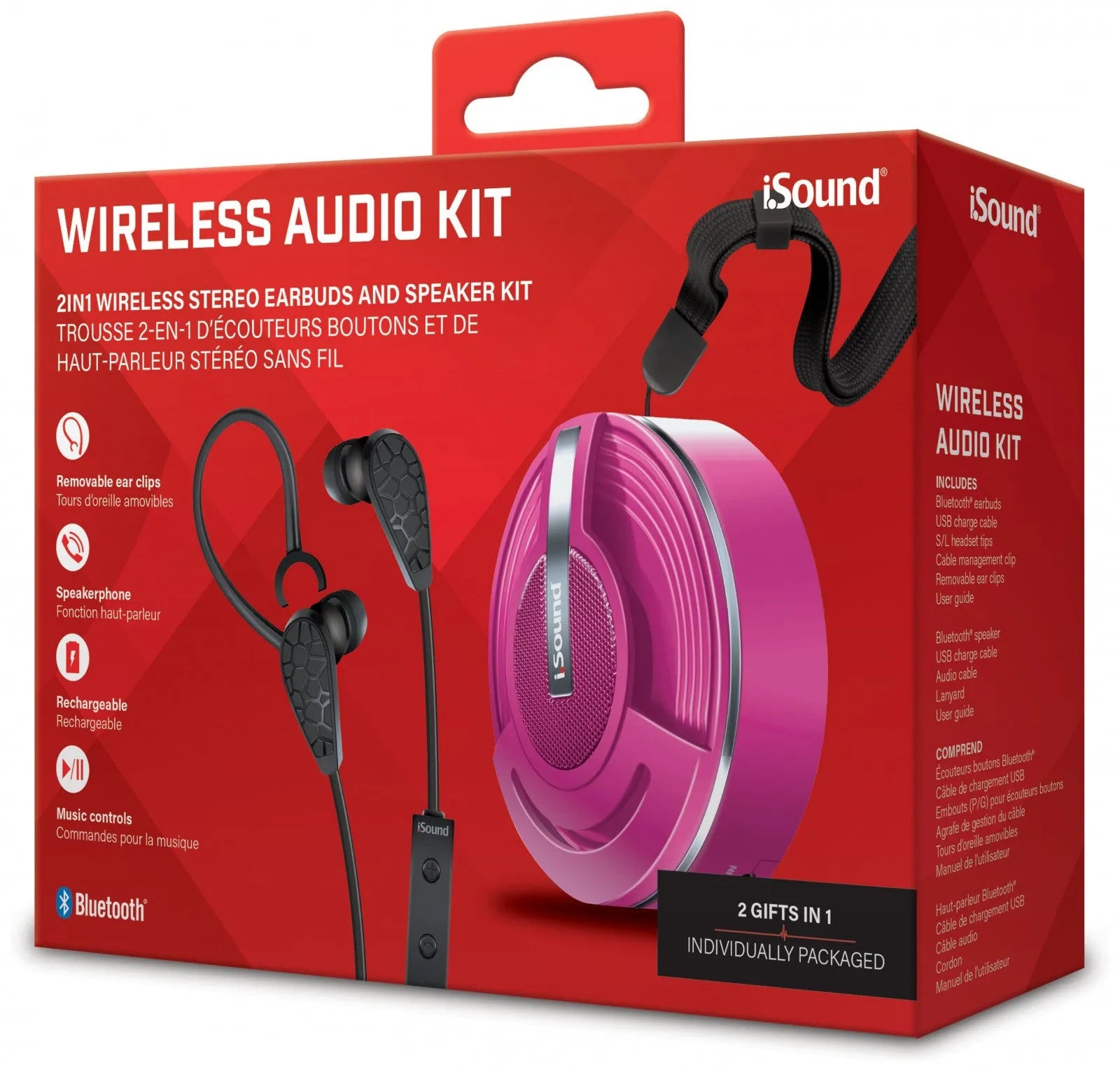 iSound Bluetooth Wireless Audio Kit - Pink