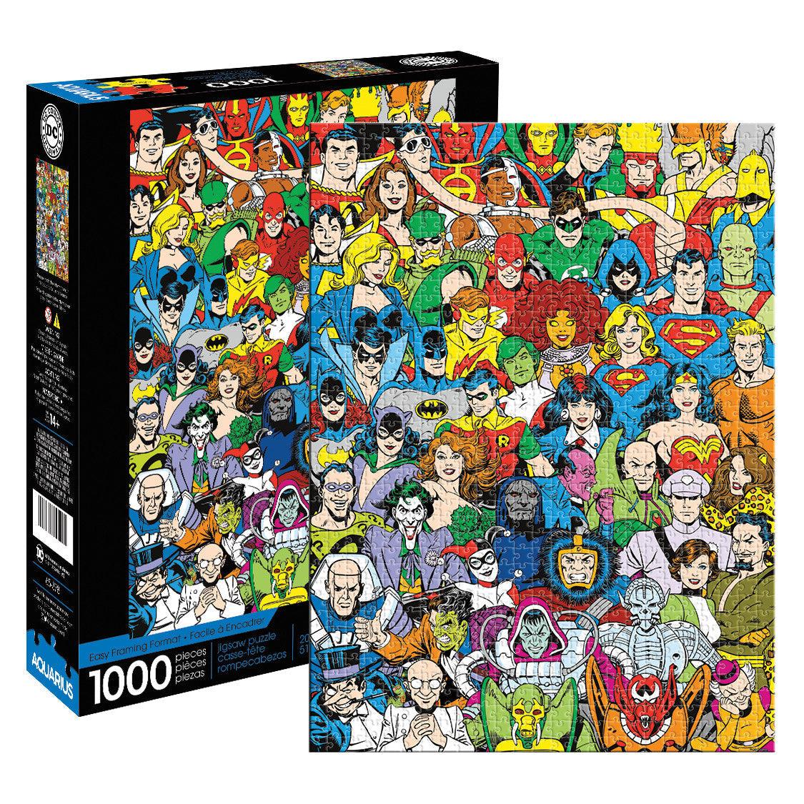 VR-84720 Aquarius Puzzle DC Comics Retro Cast Puzzle 1,000 pieces - Aquarius - Titan Pop Culture