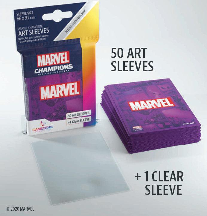 VR-85296 Gamegenic Marvel Champions Art Sleeves - Marvel Purple (66mm x 91mm) (50 Sleeves) - Gamegenic - Titan Pop Culture
