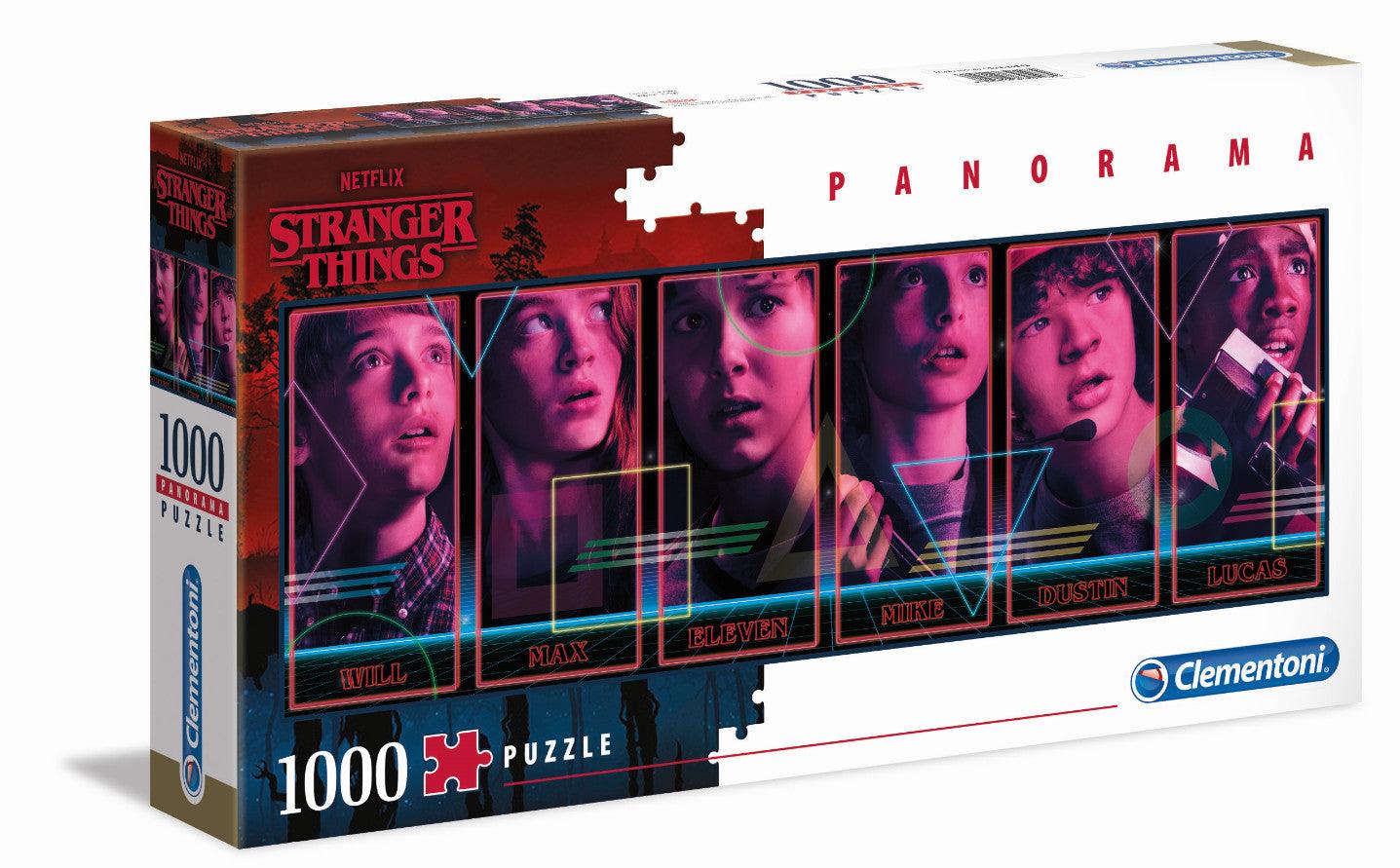 VR-85618 Clementoni Puzzle Netflix Stranger Things Panorama Puzzle 1,000 pieces - Clementoni - Titan Pop Culture