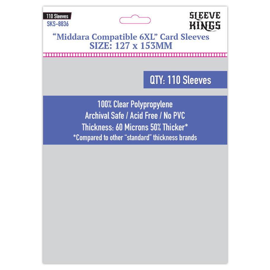 VR-85896 Sleeve Kings Board Game Sleeves "Middara Compatible 6mm xL" Card Sleeves (127mm x 153) (110 Sleeves Per Pack) - Sleeve Kings - Titan Pop Culture