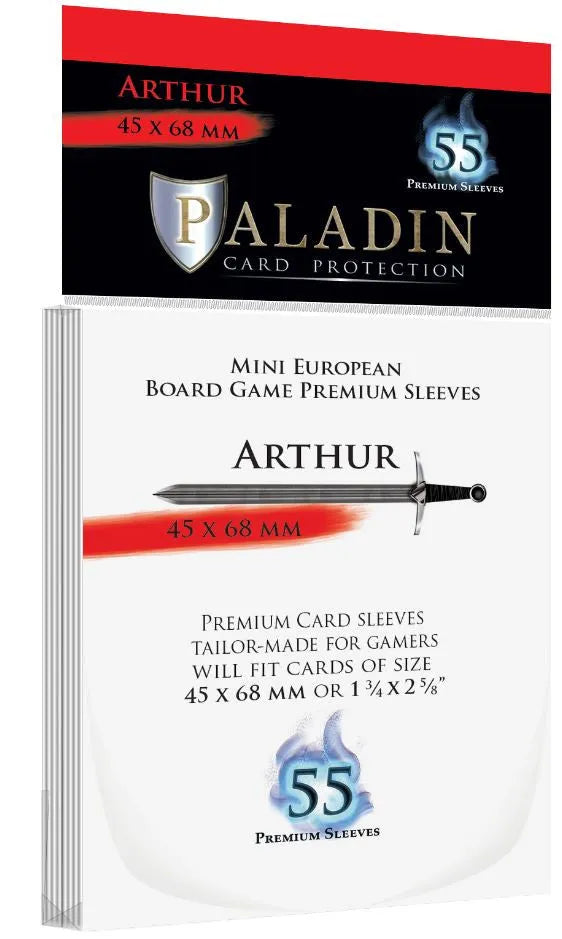 VR-90566 Paladin Premium Arthur Clear Sleeves - (45 x 68 mm) (100 Sleeves Per Pack) - Paladin - Titan Pop Culture