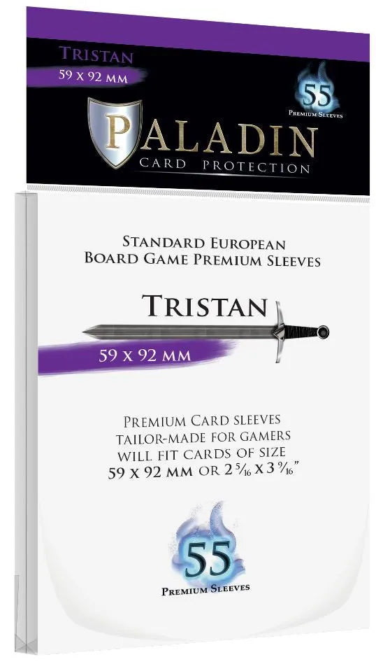 VR-90568 Paladin Premium Tristan Clear Sleeves - (59 x 92 mm) (100 Sleeves Per Pack) - Paladin - Titan Pop Culture