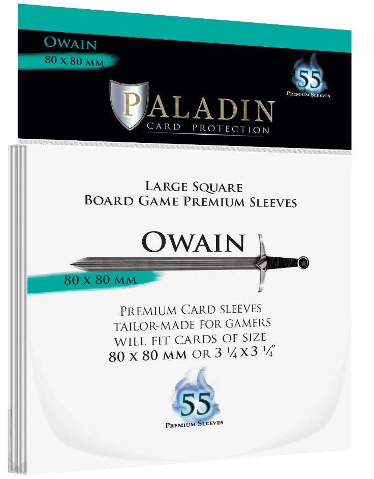 VR-90570 Paladin Premium Owain Clear Sleeves - (80 x 80 mm) (100 Sleeves Per Pack) - Paladin - Titan Pop Culture