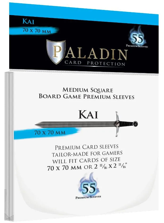 VR-90573 Paladin Premium Kai Clear Sleeves - (70 x 70 mm) (100 Sleeves Per Pack) - Paladin - Titan Pop Culture