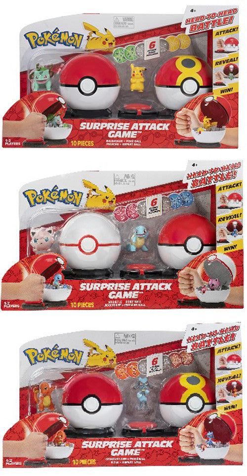 VR-90871 Pokemon Surprise Attack Pokeball Battle Game - Jazwares - Titan Pop Culture