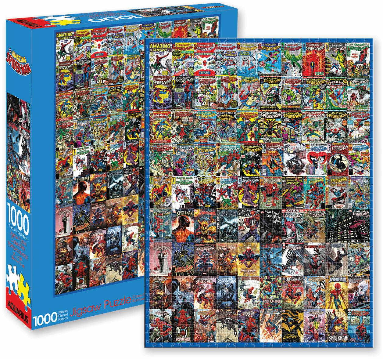 VR-92636 Aquarius Puzzle Marvel Spiderman Covers Puzzle 1,000 pieces - Aquarius - Titan Pop Culture