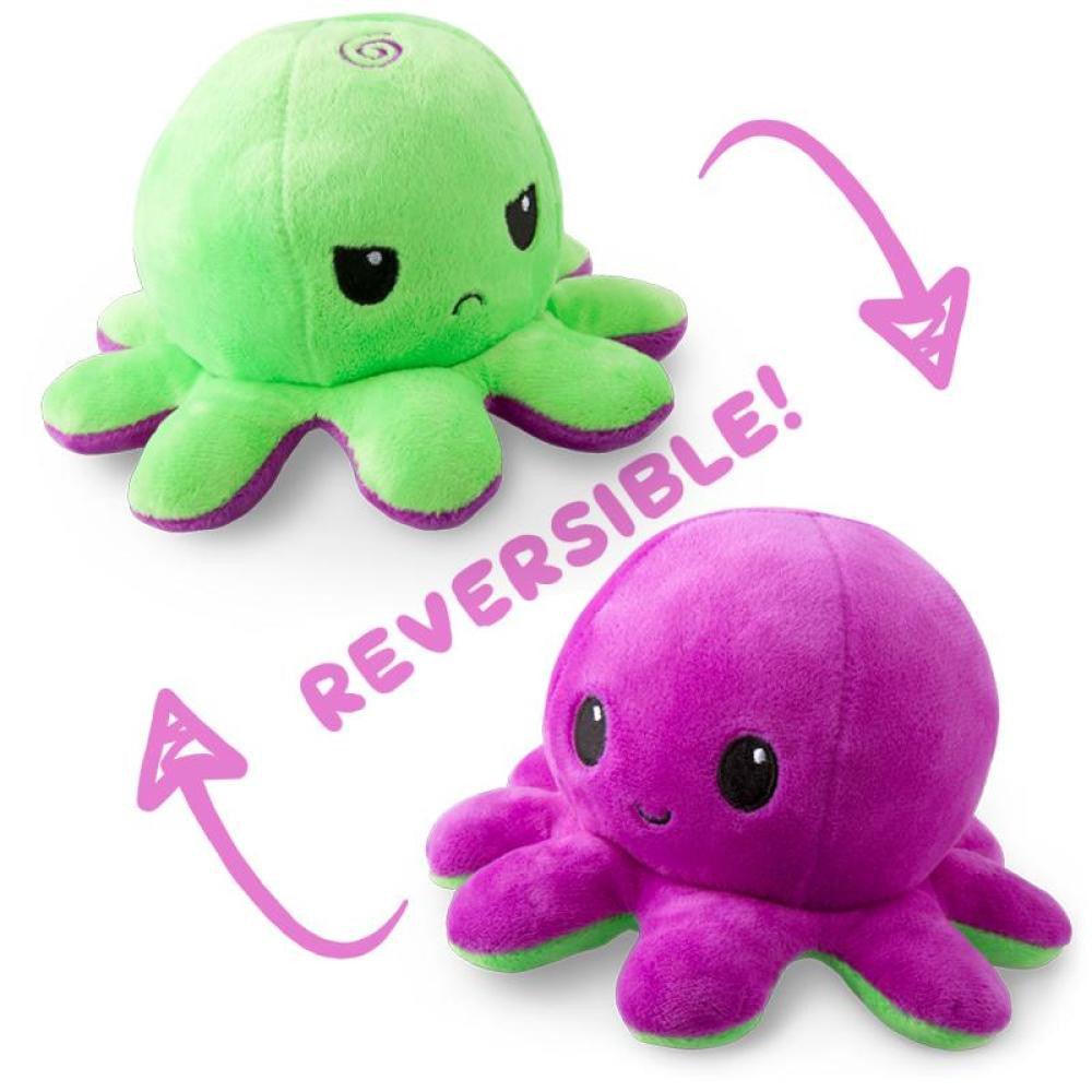 VR-93589 Reversible Plushie - Octopus Green/Purple - Tee Turtle - Titan Pop Culture