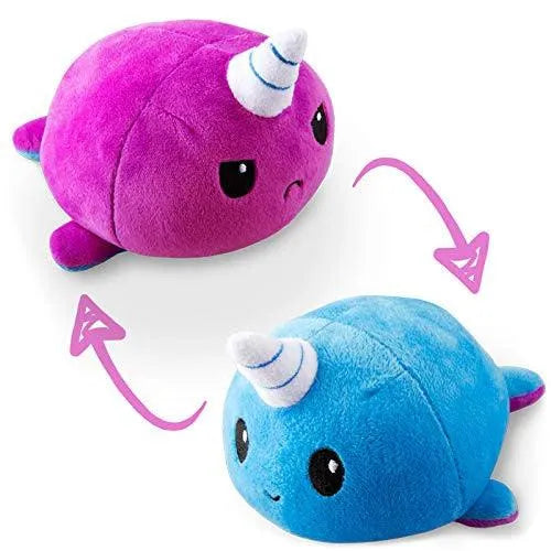 VR-93695 Reversible Plushie - Narwhal Purple/Blue - Tee Turtle - Titan Pop Culture