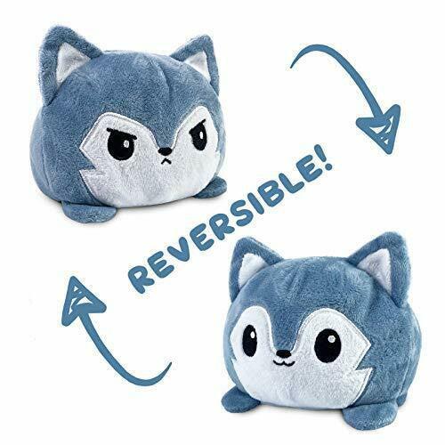 VR-93707 Reversible Plushie - Wolf Gray/White - Tee Turtle - Titan Pop Culture