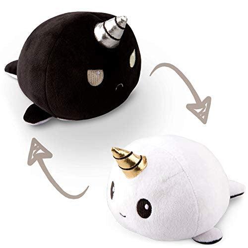 VR-93714 Reversible Plushie - Narwhal White/Black - Tee Turtle - Titan Pop Culture