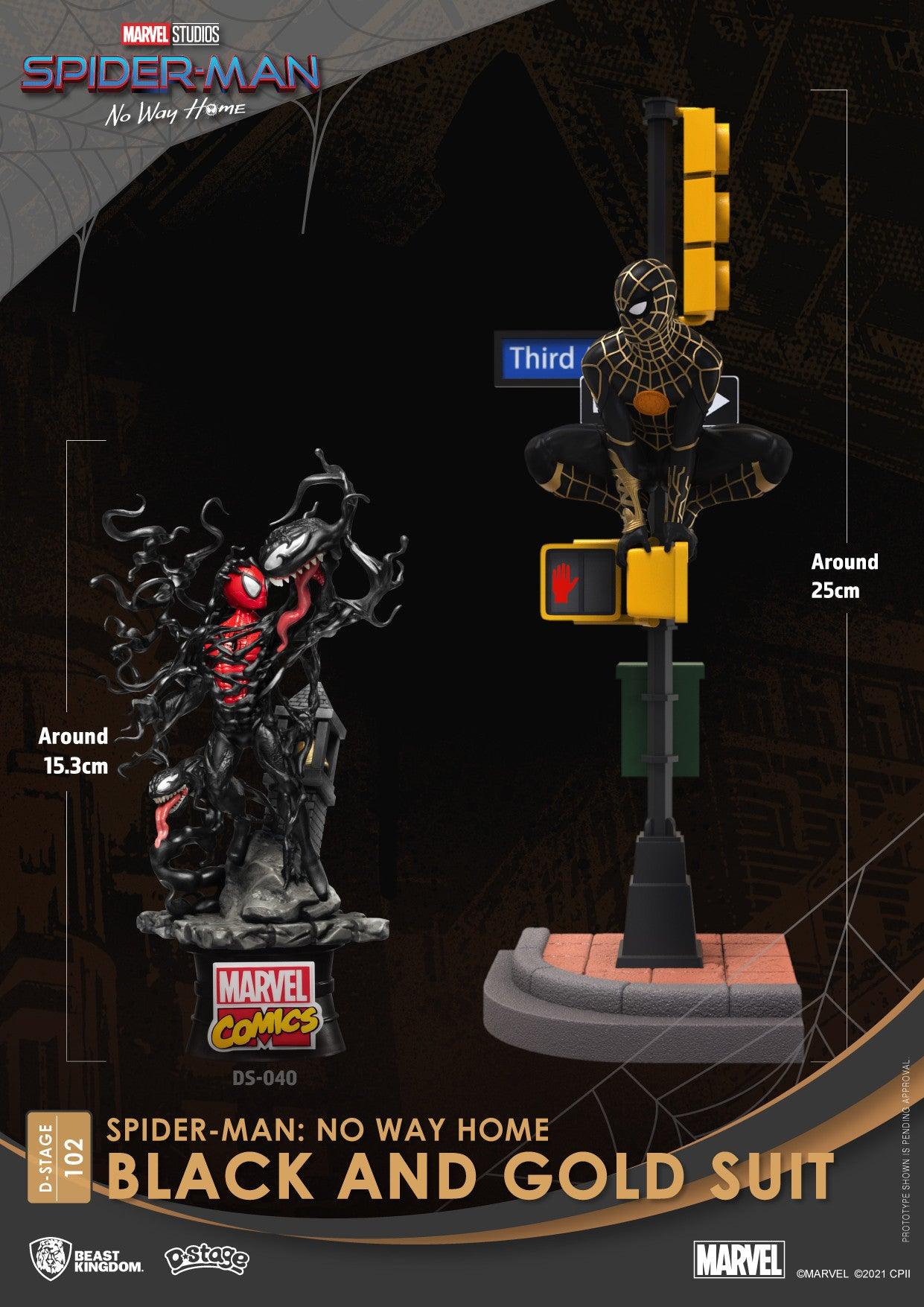 VR-96422 Beast Kingdom D Stage Spiderman No Way From Home Spiderman Black and Gold Suit - Beast Kingdom - Titan Pop Culture