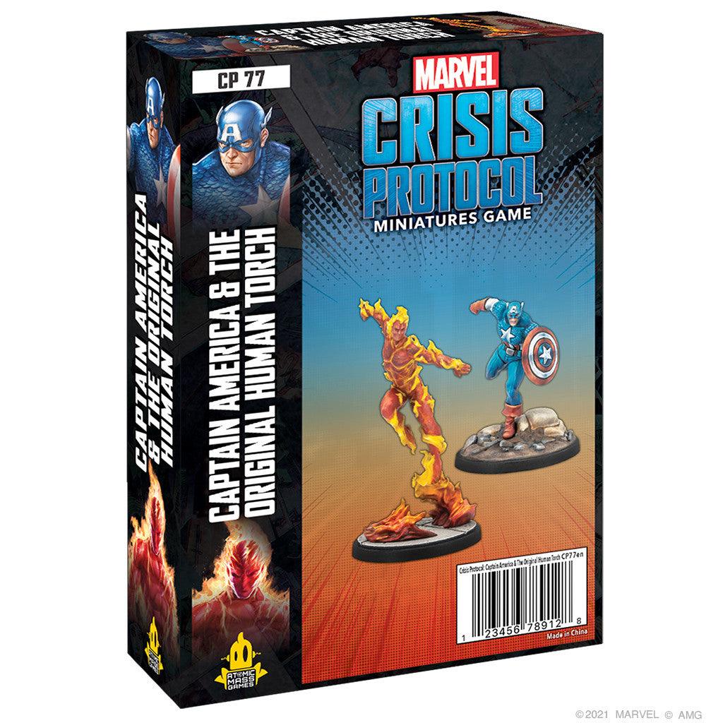 VR-97692 Marvel Crisis Protocol Captain America & the Original Human Torch - Atomic Mass Games - Titan Pop Culture