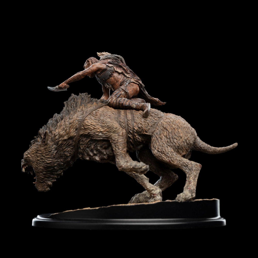 El Señor de los Anillos - Estatua en miniatura de Sharku sobre un huargo