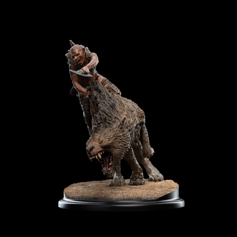 El Señor de los Anillos - Estatua en miniatura de Sharku sobre un huargo