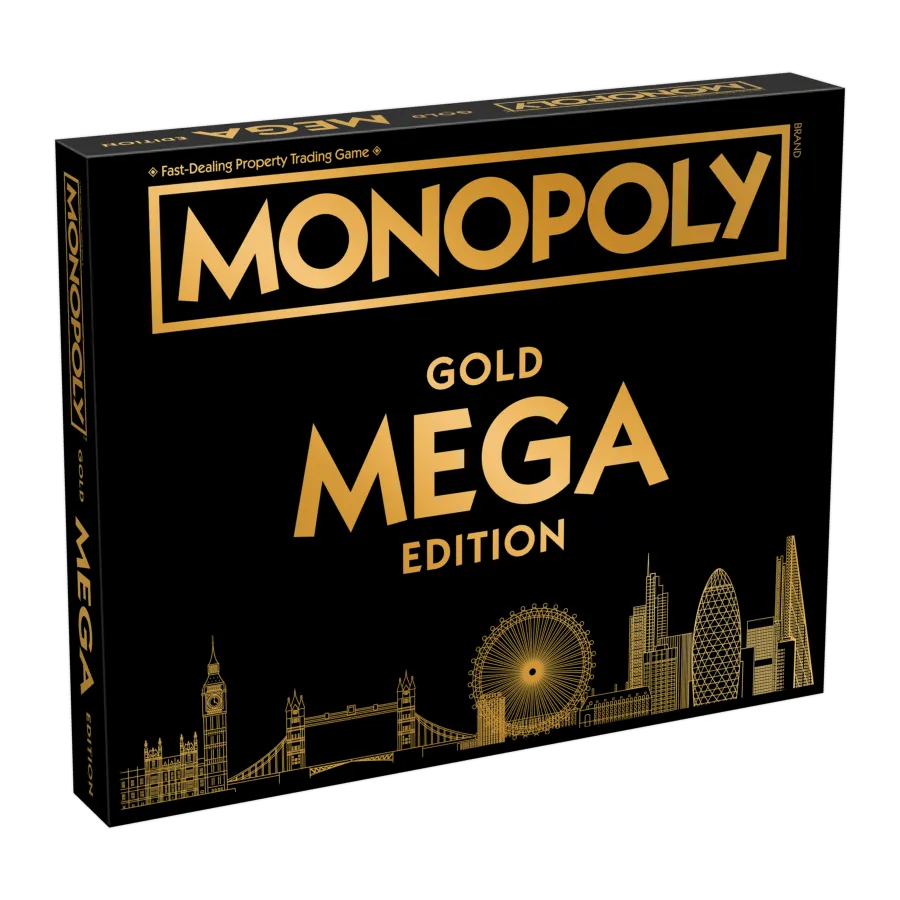 WINWM02108 Monopoly - Mega GOLD Edition - Winning Moves - Titan Pop Culture