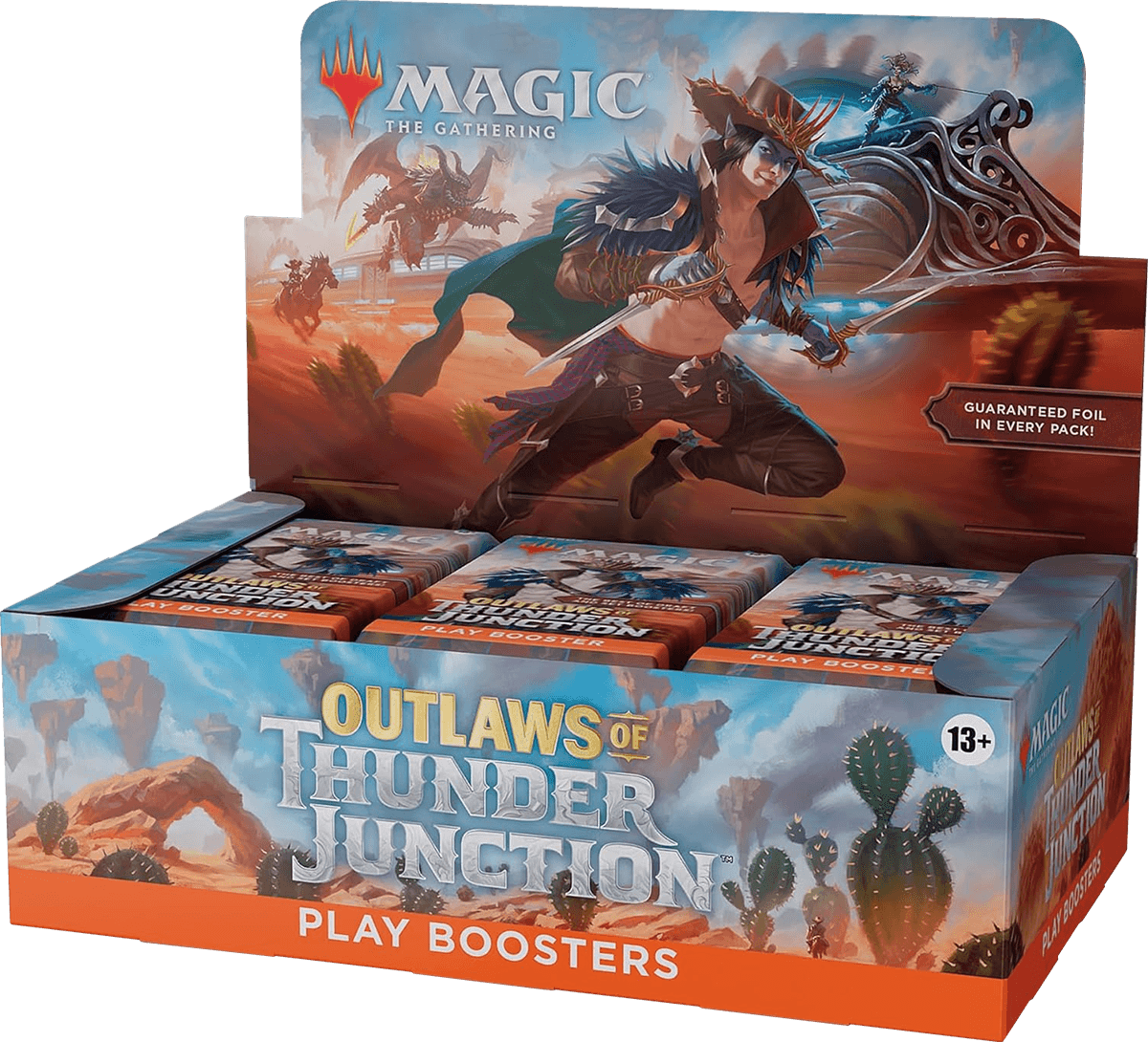 VR-117047 Magic the Gathering Outlaws of Thunder Junction Play Boosters (36 Boosters Per Display) - Wizards of the Coast - Titan Pop Culture