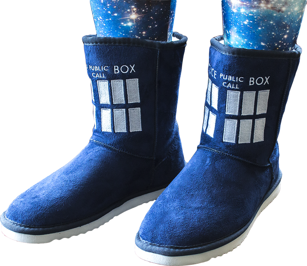 Doctor Who - TARDIS Boot Slipper Ladies Size 9
