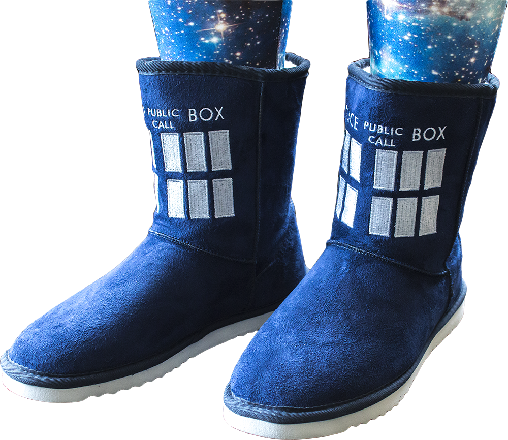 Doctor Who - TARDIS Boot Slipper Ladies Size 7