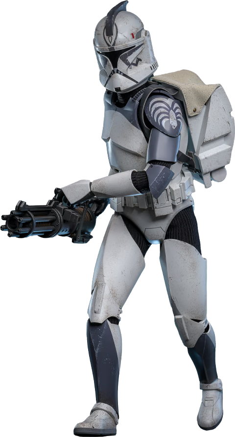 Figura de acción coleccionable de lujo a escala 1:6 de Star Wars: Soldado clon Wolfpack del 104.º Batallón