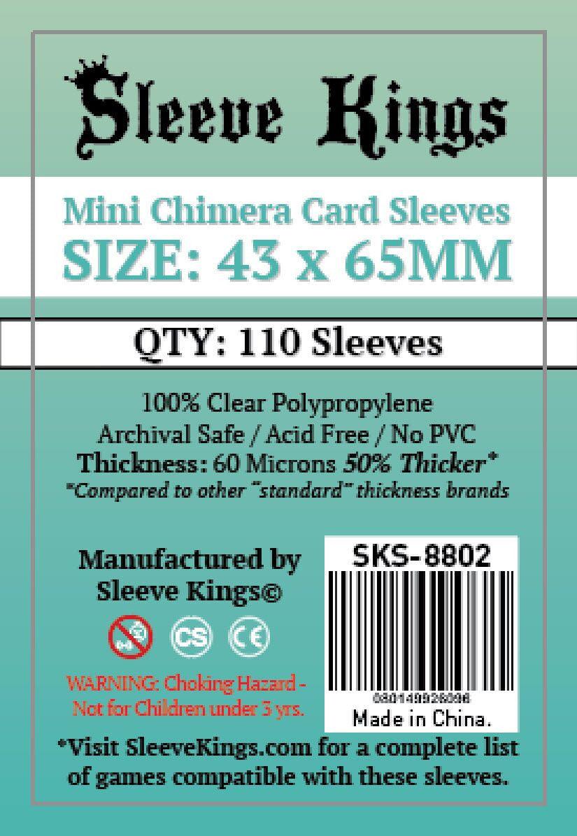 VR-67704 Sleeve Kings Board Game Sleeves Mini Chimera (43mm x 65mm) (110 Sleeves Per Pack) - Sleeve Kings - Titan Pop Culture
