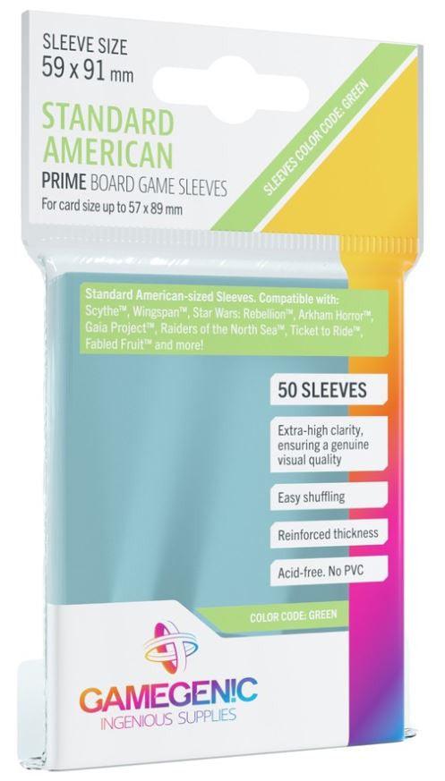 VR-85080 Gamegenic Prime Board Game Sleeves -Standard American-Sized (59mm x 91mm) (50 Sleeves Per Pack) - Gamegenic - Titan Pop Culture