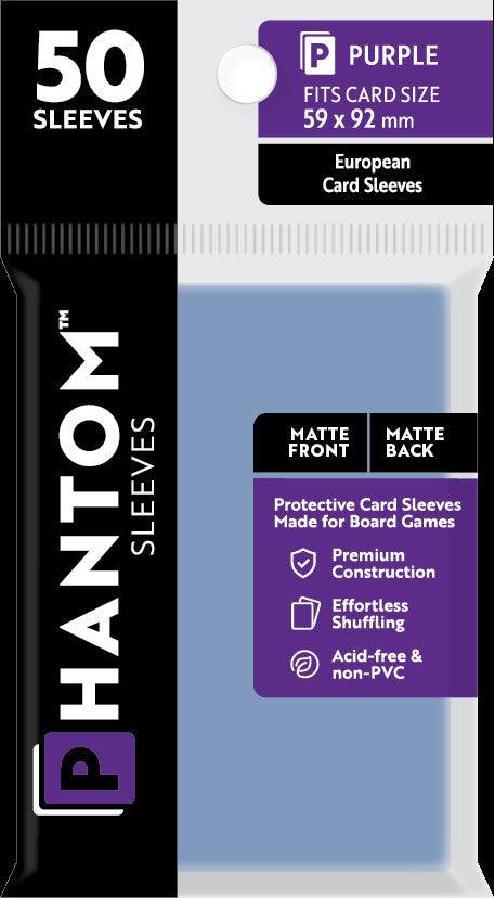 Phantom Sleeves: Purple Size (59mm x 92mm) - Matte/Matte (50)