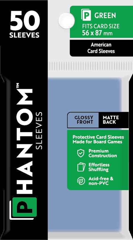 Phantom Sleeves: Green Size (56mm x 87mm) - Gloss/Matte (50)