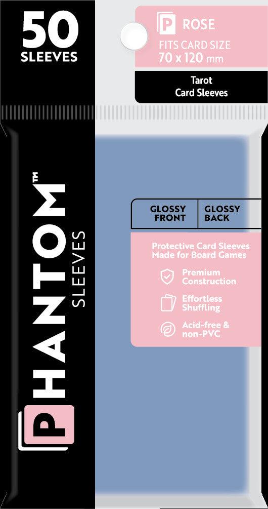 Phantom Sleeves: Rose Size (70mm x 120mm) - Gloss/Gloss (50)