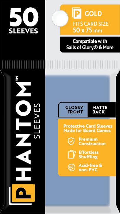 Phantom Sleeves: Gold Size (50mm x 75mm) - Gloss/Matte (50)
