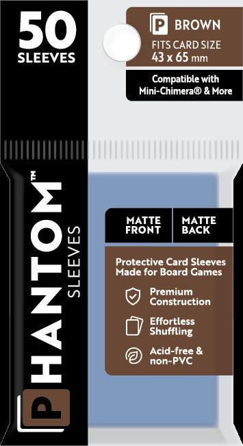 Phantom Sleeves: Brown Size (43mm x 65mm) - Matte/Matte (50)