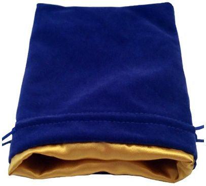 VR-68082 MDG Large Velvet Dice Bag with Gold Satin Lining - Blue - FanRoll by Metallic Dice Games - Titan Pop Culture