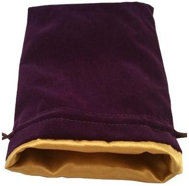 VR-68094 MDG Large Velvet Dice Bag with Gold Satin Lining - Purple - FanRoll by Metallic Dice Games - Titan Pop Culture