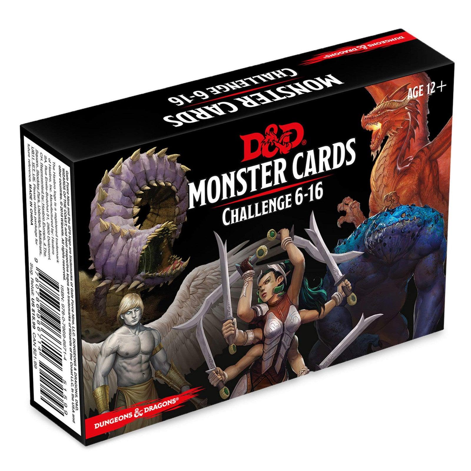 D&D Dungeons & Dragons Spellbook Cards Monster Cards Challenge 6-16