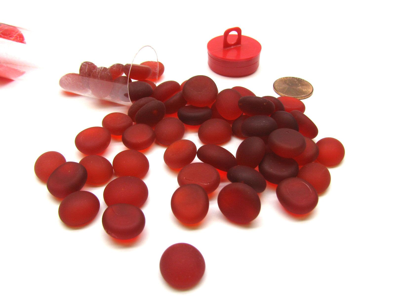 Gaming Stones Crystal Red Frosted Glass Stones (Qty 23-27) in 4" Tube Chessex Titan Pop Culture