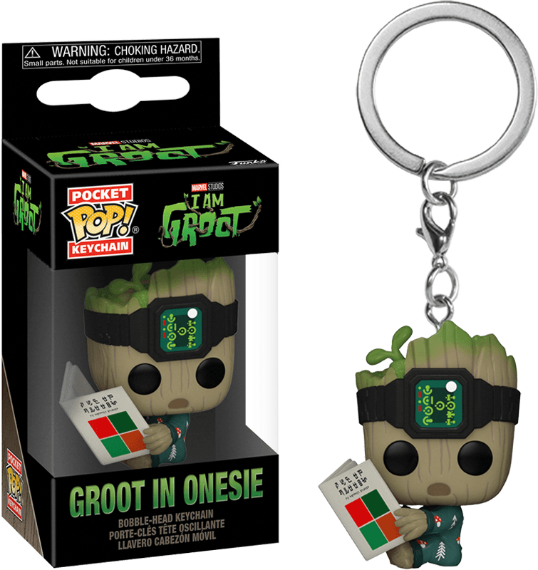 I Am Groot (TV) - Groot PJs w/book Pop! Keychain Funko Titan Pop Culture