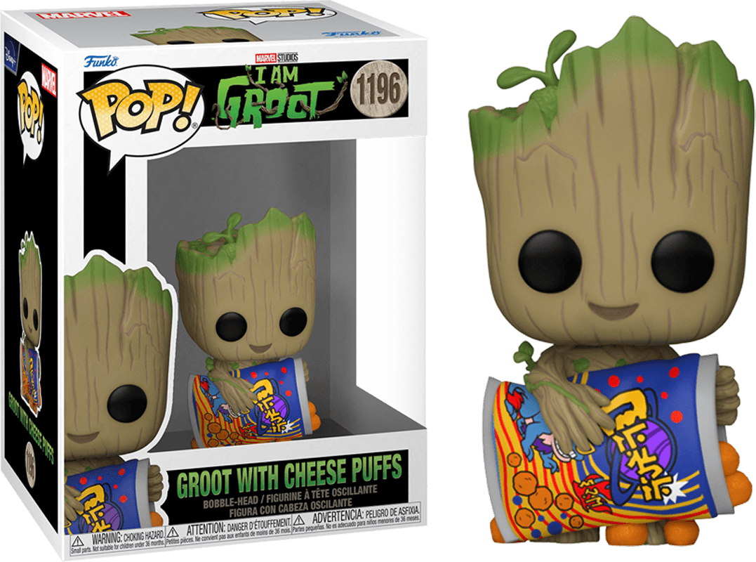 FUN70654 I Am Groot (TV) - Groot w/Cheese Puffs Pop! Vinyl - Funko - Titan Pop Culture