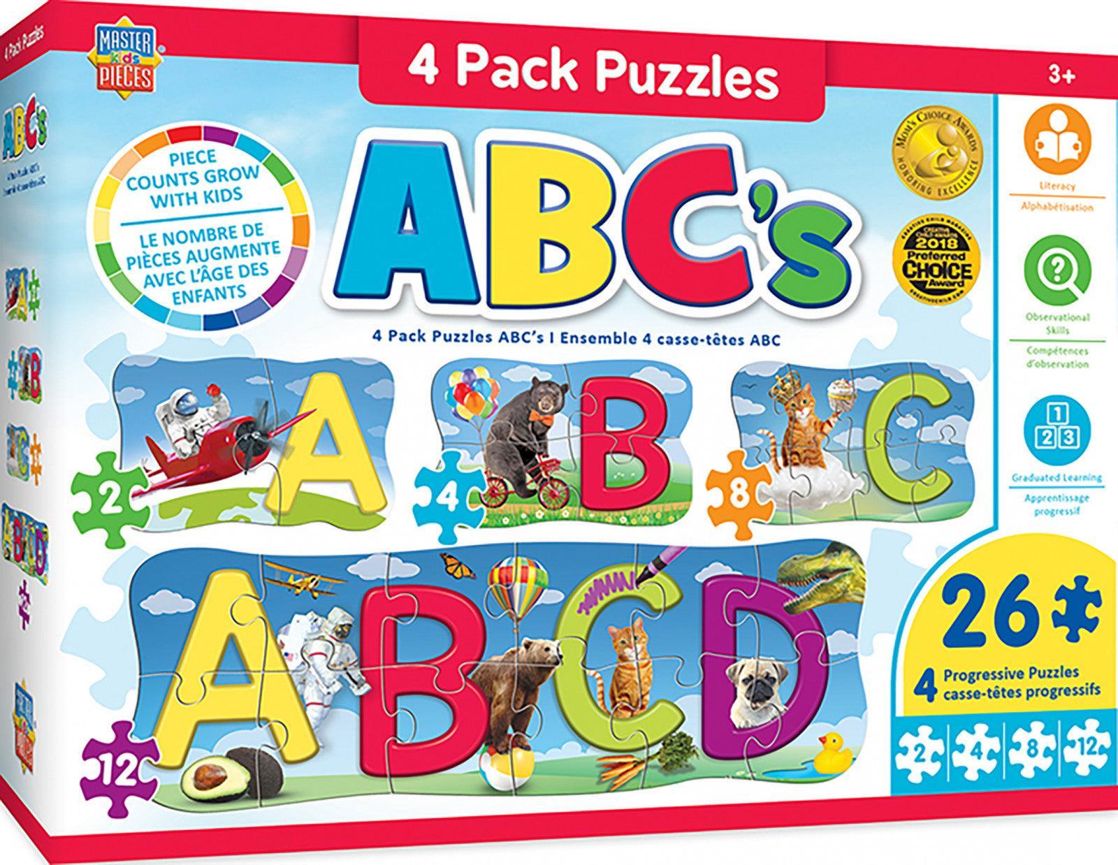 Masterpieces Puzzle Educational 4 Pack ABCs  Masterpieces Titan Pop Culture