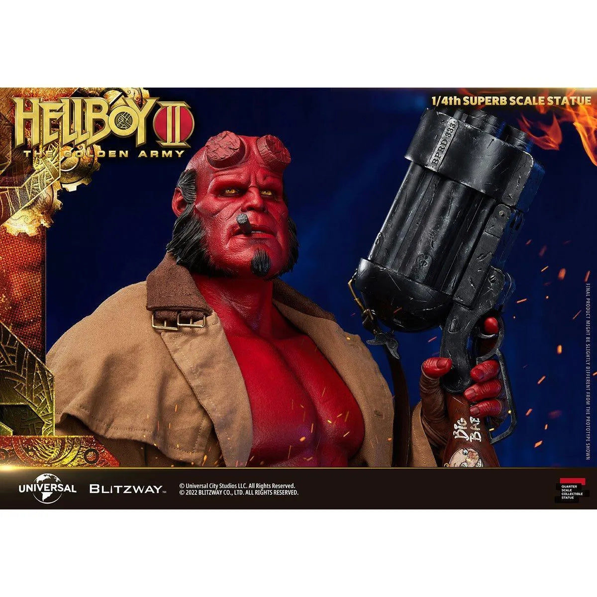 BLIBW-SS-21301 Hellboy 2 - Hellboy 1:4 Scale Statue - Blitzway - Titan Pop Culture