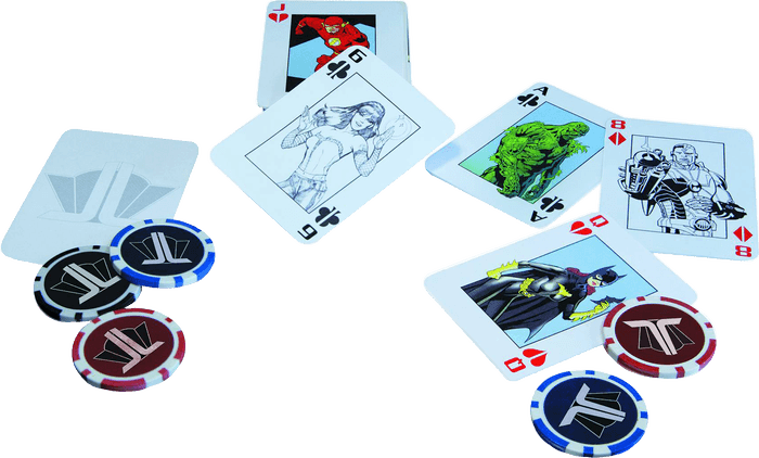 DCCDEC140432 Justice League - Starter Poker Set - DC Comics - Titan Pop Culture