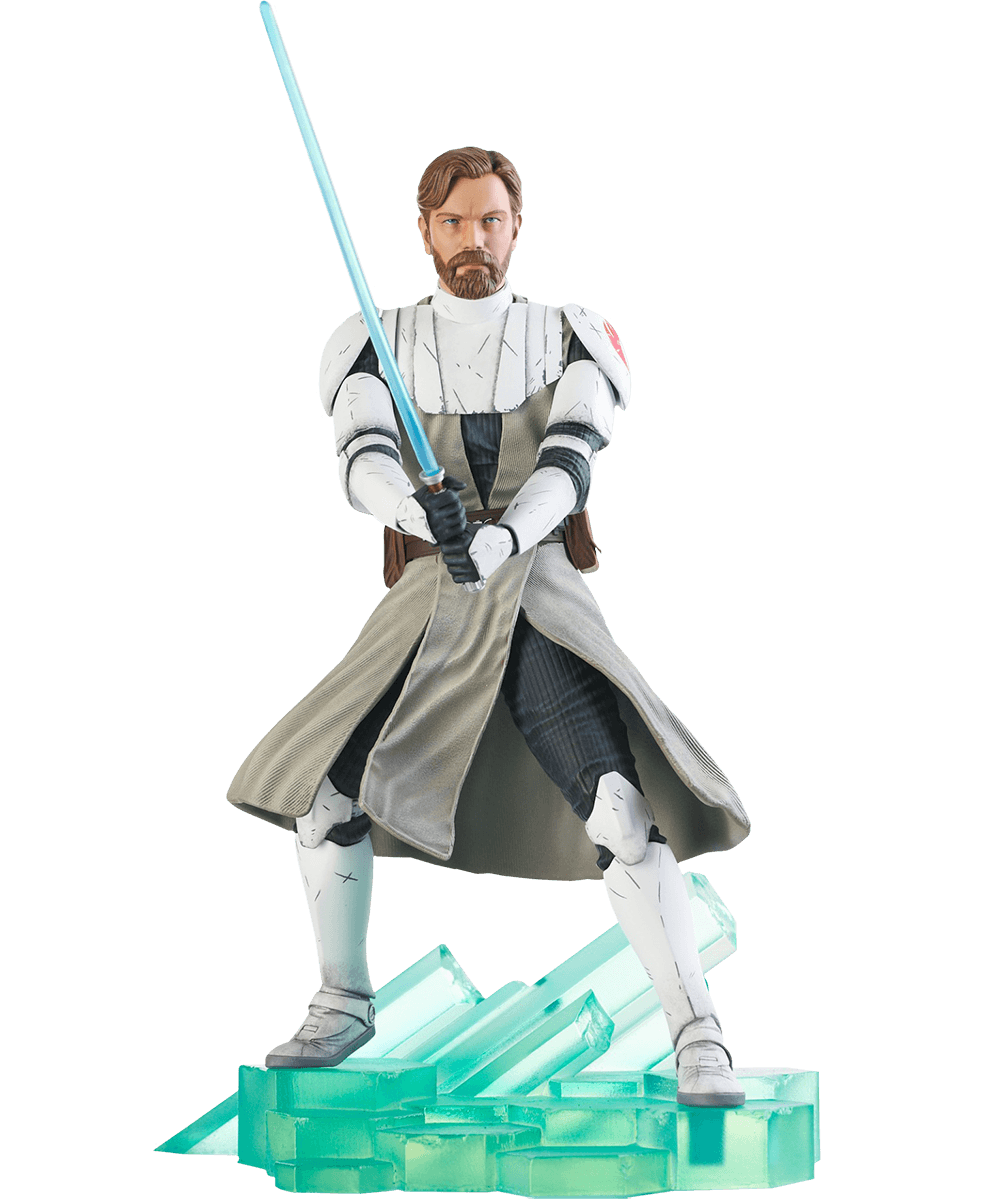 DSTJUL219859 Star Wars: The Clone Wars - Obi-Wan Premier Statue - Diamond Select Toys - Titan Pop Culture