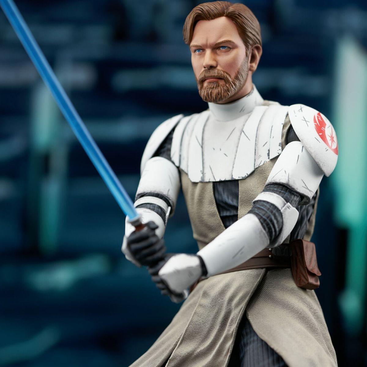 DSTJUL219859 Star Wars: The Clone Wars - Obi-Wan Premier Statue - Diamond Select Toys - Titan Pop Culture