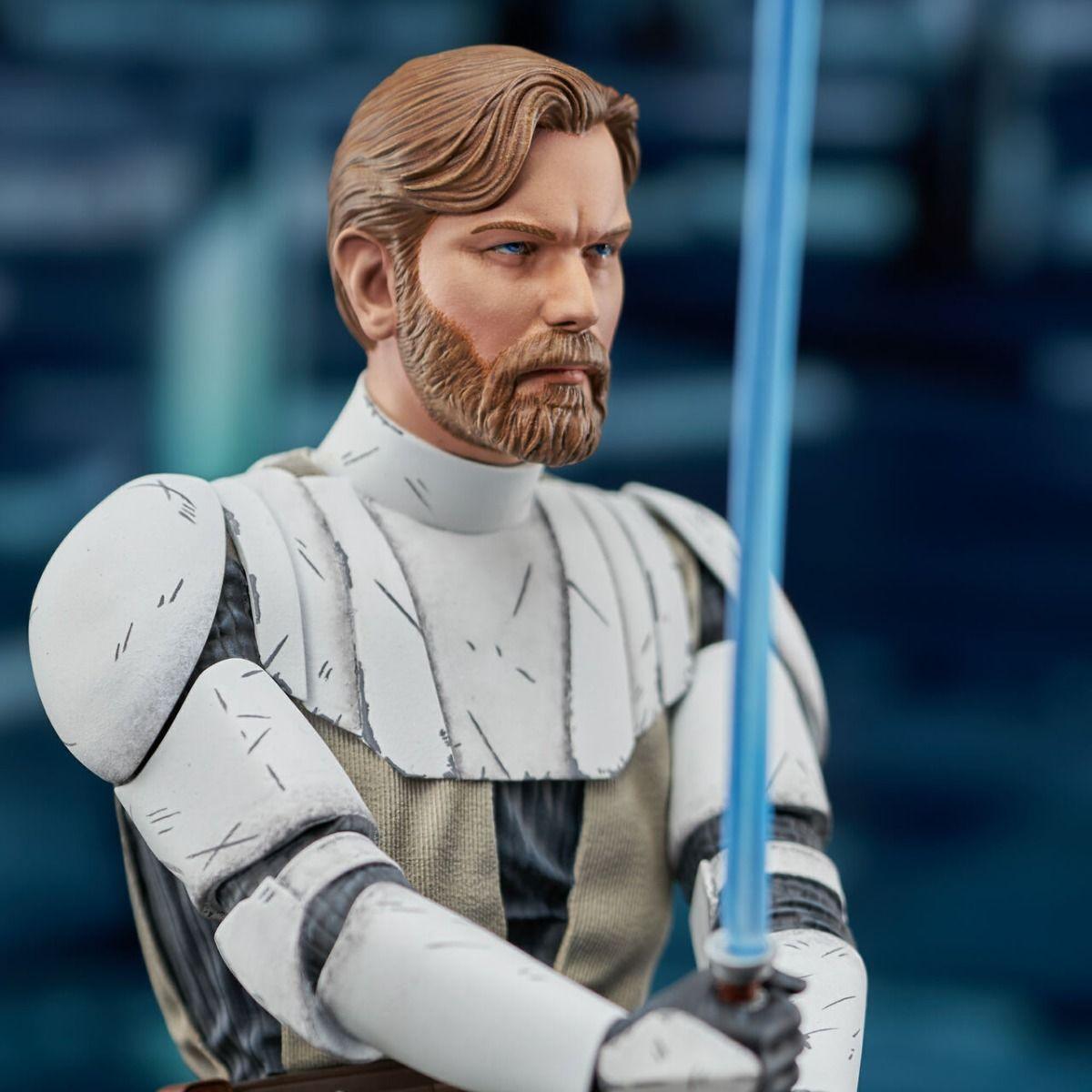 DSTJUL219859 Star Wars: The Clone Wars - Obi-Wan Premier Statue - Diamond Select Toys - Titan Pop Culture