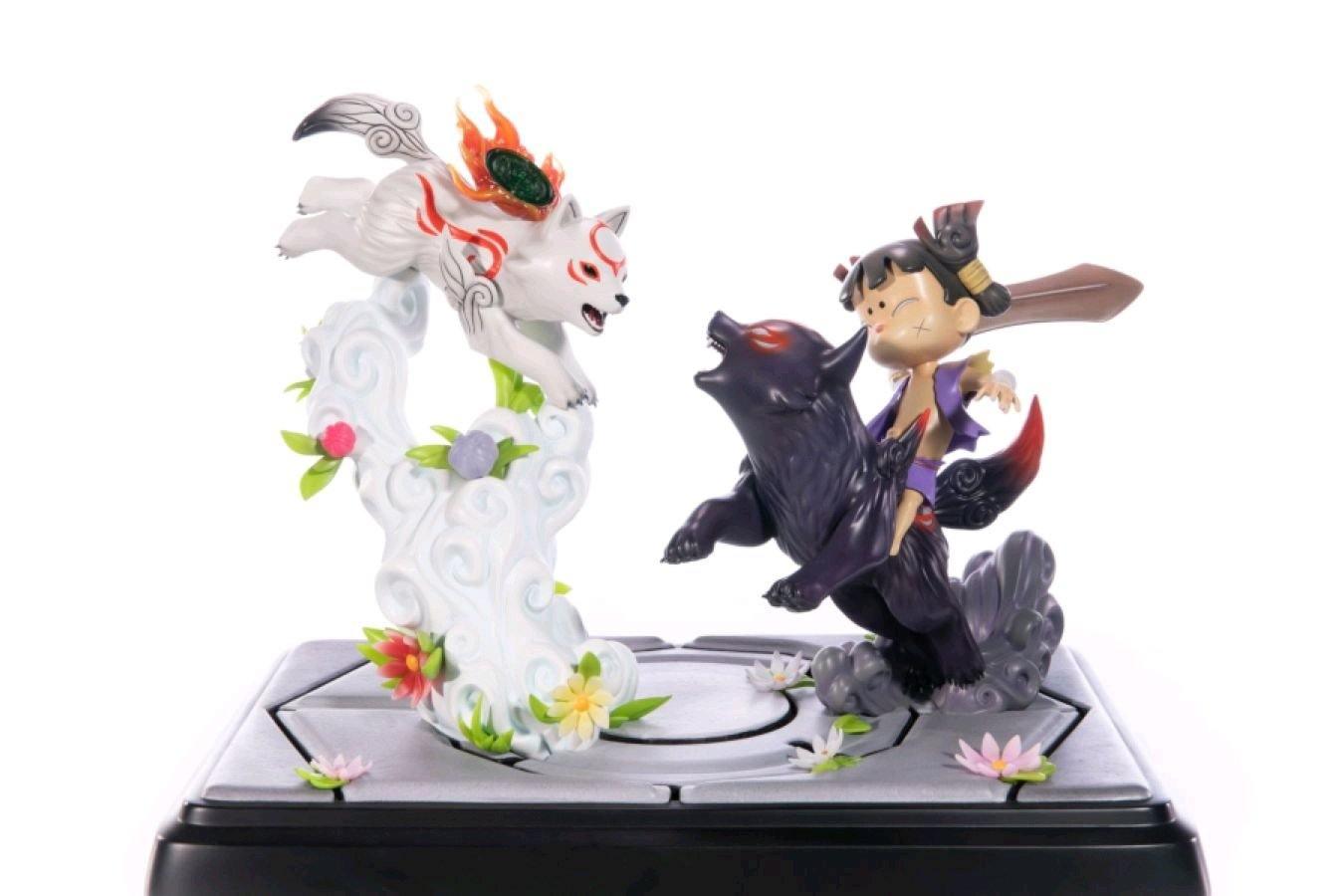 F4FOKCVDST Okami - Chibiratsu vs Dark Chibiratsu & Possessed Kuni Statue - First 4 Figures - Titan Pop Culture