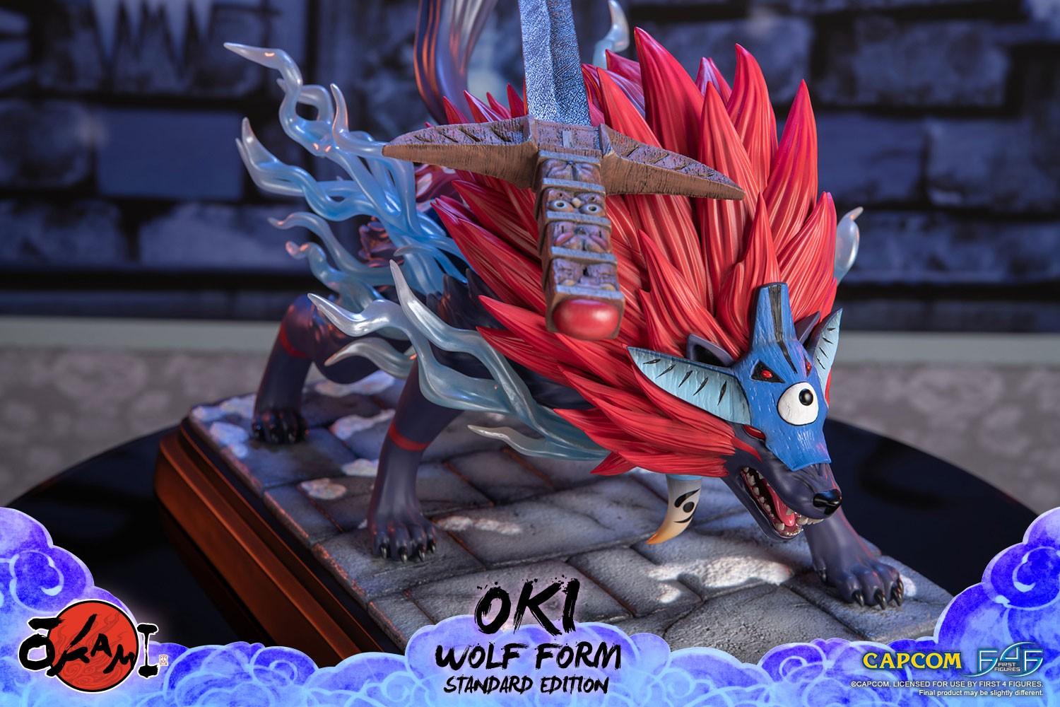 F4FOKOWRST Okami - Oki (Wolf Form) Statue - First 4 Figures - Titan Pop Culture