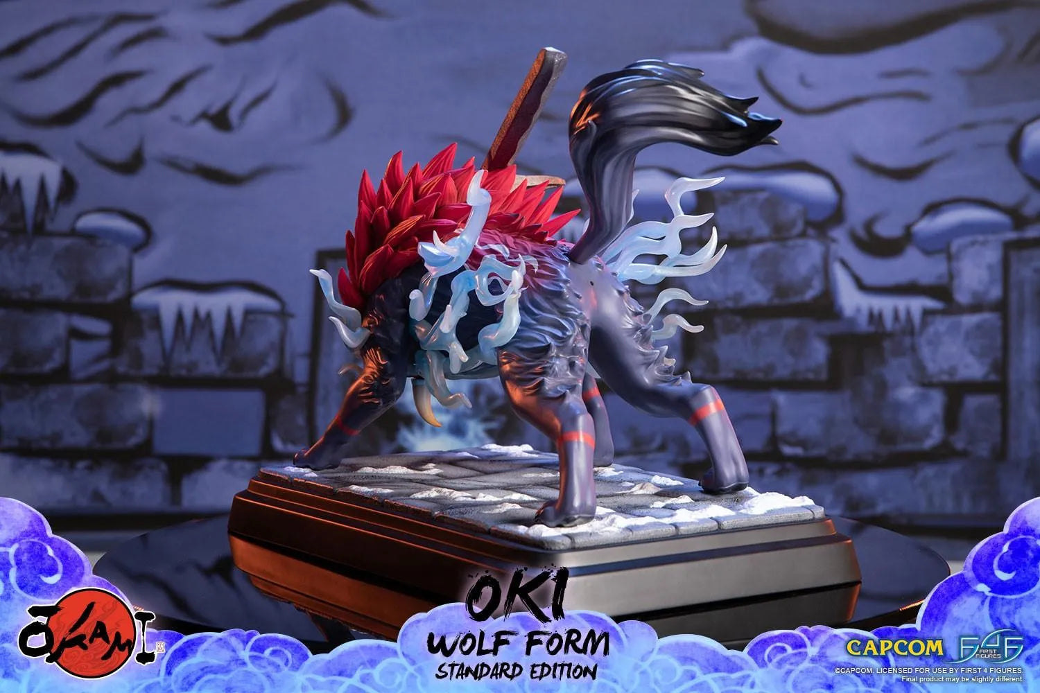 F4FOKOWRST Okami - Oki (Wolf Form) Statue - First 4 Figures - Titan Pop Culture